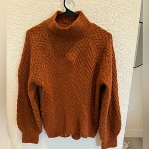 Abercrombie & Fitch Rust Cowl Neck Sweater